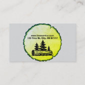 Lumberjack Tree Service Business Card Visitenkarte (Rückseite)