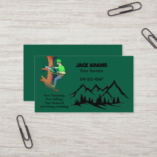 Lumberjack Tree Service Business Card Visitenkarte