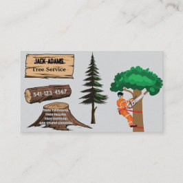 Lumberjack Tree Service Business Card Visitenkarte