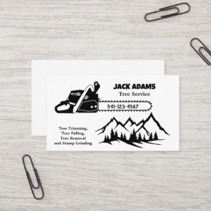 Lumberjack Tree Service Business Card Visitenkarte