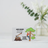 Lumberjack Tree Service Business Card Visitenkarte (Stehend Vorderseite)