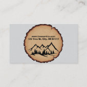 Lumberjack Tree Service Business Card Visitenkarte (Rückseite)
