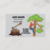 Lumberjack Tree Service Business Card Visitenkarte (Vorderseite)