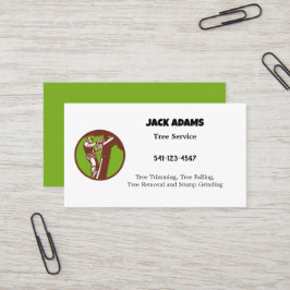 Lumberjack Tree Service Business Card Visitenkarte