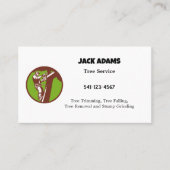 Lumberjack Tree Service Business Card Visitenkarte (Vorderseite)
