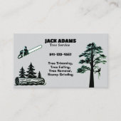 Lumberjack Tree Service Business Card Visitenkarte (Vorderseite)