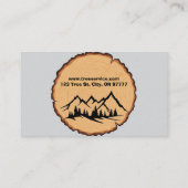 Lumberjack Tree Service Business Card Visitenkarte (Rückseite)