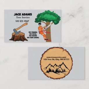 Lumberjack Tree Service Business Card Visitenkarte