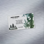 Lumberjack Tree Service Magnetic Business Card Magnetische Visitenkarte (Beispiel)