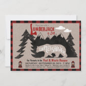 Lumberjack und Jill Couples Coed Baby Dusche Einladung (Vorderseite)