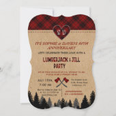 LumberJack und Jill Wedding 40 Jahre Einladung (Vorderseite)