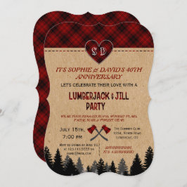 LumberJack und Jill Wedding 40 Jahre Einladung