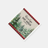 Lumberjack Wald Cocktail Papier Napkins Serviette (Ecke)