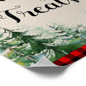 Lumberjack Wasserfarbe Süße Leckereien Zeichen Poster (Ecke)