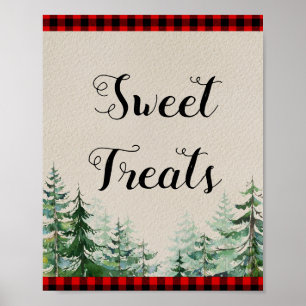 Lumberjack Wasserfarbe Süße Leckereien Zeichen Poster