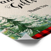 Lumberjack Wasserfarbkarten und Geschenke-Zeichen Poster (Ecke)