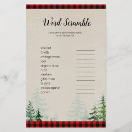 Lumberjack Watercolor Word Scramble Game