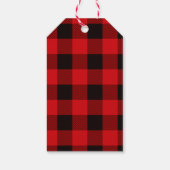 Lumberjack Wild Ein Bär Karierter Flannel Gefältma Geschenkanhänger (Rückseite)