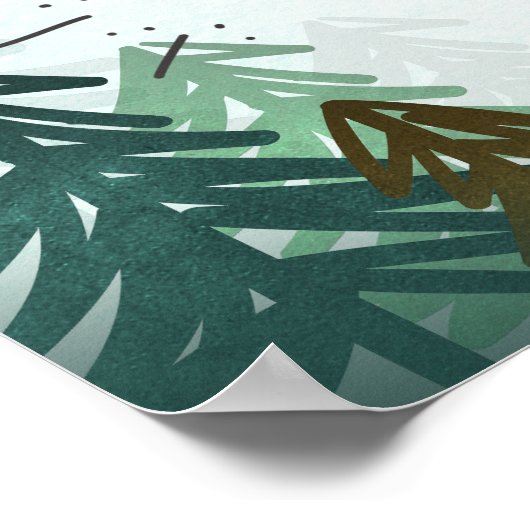 Lumberjack Wild One Forest Hot Chocolate Zeichen Poster (Ecke)