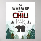 Lumberjack Wild One Forest Trees Chili Bar Zeichen Poster (Vorne)