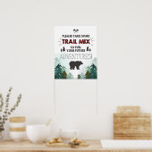 Lumberjack Wild One Forest Trees Trail Mix Sign Poster (Küche)