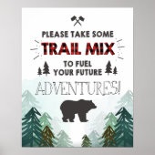 Lumberjack Wild One Forest Trees Trail Mix Sign Poster (Vorne)