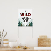 Lumberjack Wild One Forest Trees Wild One Sign Poster (Küche)