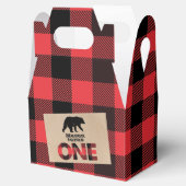 Lumberjack Wilderness Boys erster Geburtstag Geschenkschachtel (Geöffnet)