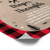 Lumberjack Woodland Bären Windeln Gedanken Poster (Ecke)