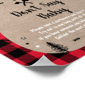 Lumberjack Woodland Bear Don't Say Baby Game Poster (Ecke)