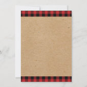 Lumberjack Woodland Boy Einladung zum ersten Gebur (Rückseite)