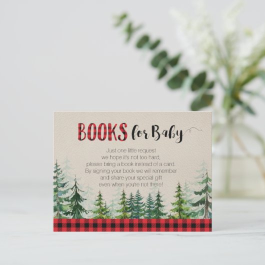 Lumberjack Woodland Forest Books for Baby Postkarte (Stehend Vorderseite)