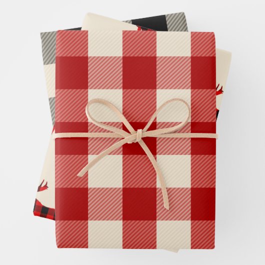 Lumberjack Wrapping Paper Flat Sheet Set 3 Geschenkpapier Set (Beispiel)
