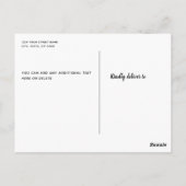 Lumberjack Young Wild and Three Birthday Party Postkarte (Rückseite)