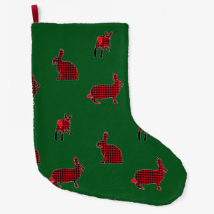 Lumberjackkaninchen Strumpf Großer Weihnachtsstrumpf