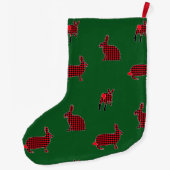 Lumberjackkaninchen Strumpf Großer Weihnachtsstrumpf (Rückseite)