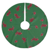 Lumberjackrabbits Polyester Weihnachtsbaumdecke (Vorderseite)
