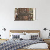 Lumberjacks unterbinden einen Redwood-Baum Leinwanddruck (Insitu (Schlafzimmer))