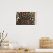 Lumberjacks unterbinden einen Redwood-Baum Poster (Küche)