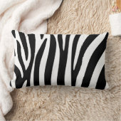Lumberkissen - Schwarzweiß-Zebra-Druck Lendenkissen (Decke)