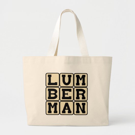 Lumberman, Holzfäller Jumbo Stoffbeutel (Vorne)