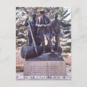 Lumberman's Monument Michigan Postcard Postkarte