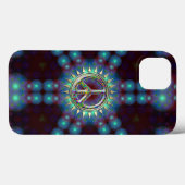 LumiBlue Groovy Peace Sign Case-Mate iPhone Hülle (Rückseite (Horizontal))