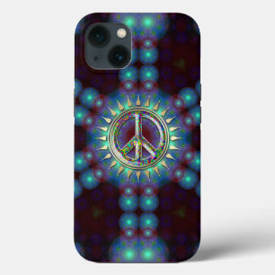 LumiBlue Groovy Peace Sign iPhone Hülle