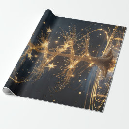Lumina Arbor – Golden Tree Gift Wrap Geschenkpapier