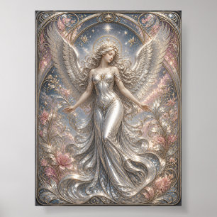 Lumina Ascendant – Himmlisches Engelporträt Poster