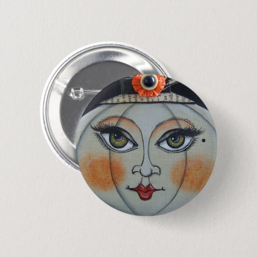 Lumina Kürbis Halloween Button (Vorne & Hinten)