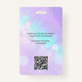 Lumina Opal Business Logo, Foto, QR Code, Name ID Ausweis (Rückseite)