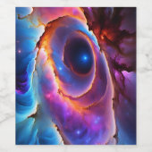 "Luminara" - Nebula und Galaxien Weinetikett (Einzelnes Label)