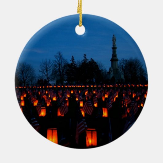 Luminary an der Gettysburg-Friedhofs-Verzierung Keramikornament (Hinten)